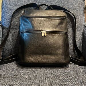Longchamp Le Foulonne Large Leather Backpack